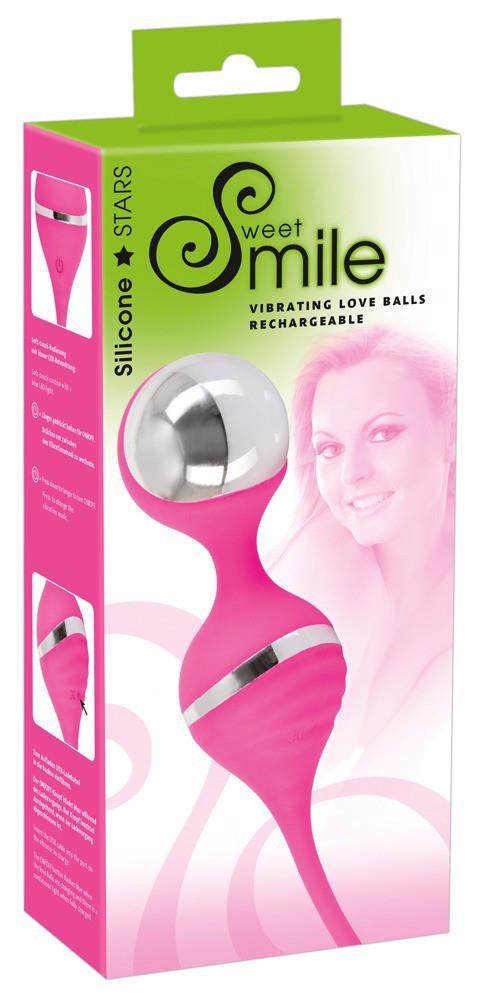 Вагинальные шарики Smile Vibrating Love Balls Rechargeable, 18 см (розовый)