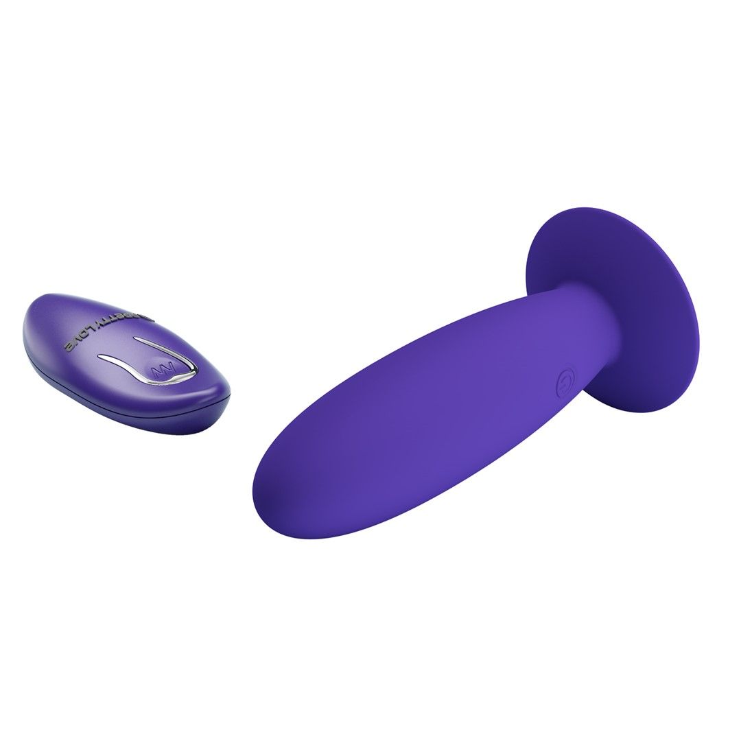 Korek analny Pretty Love Remote Control Vibrating Plug Youth, 11 cm (fioletowy)