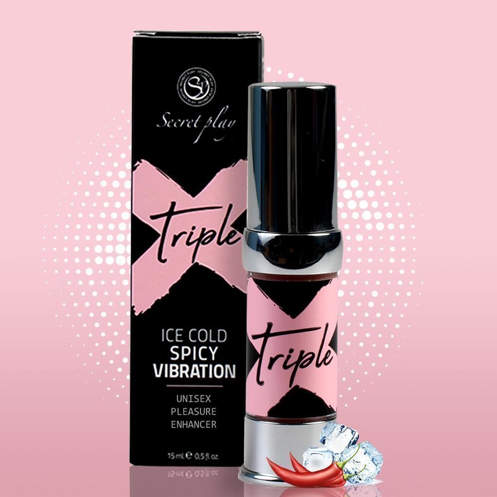 Secret Play Triple X - Żel intymny potrójny efekt chłodzi grzeje wibruje, 15 ml