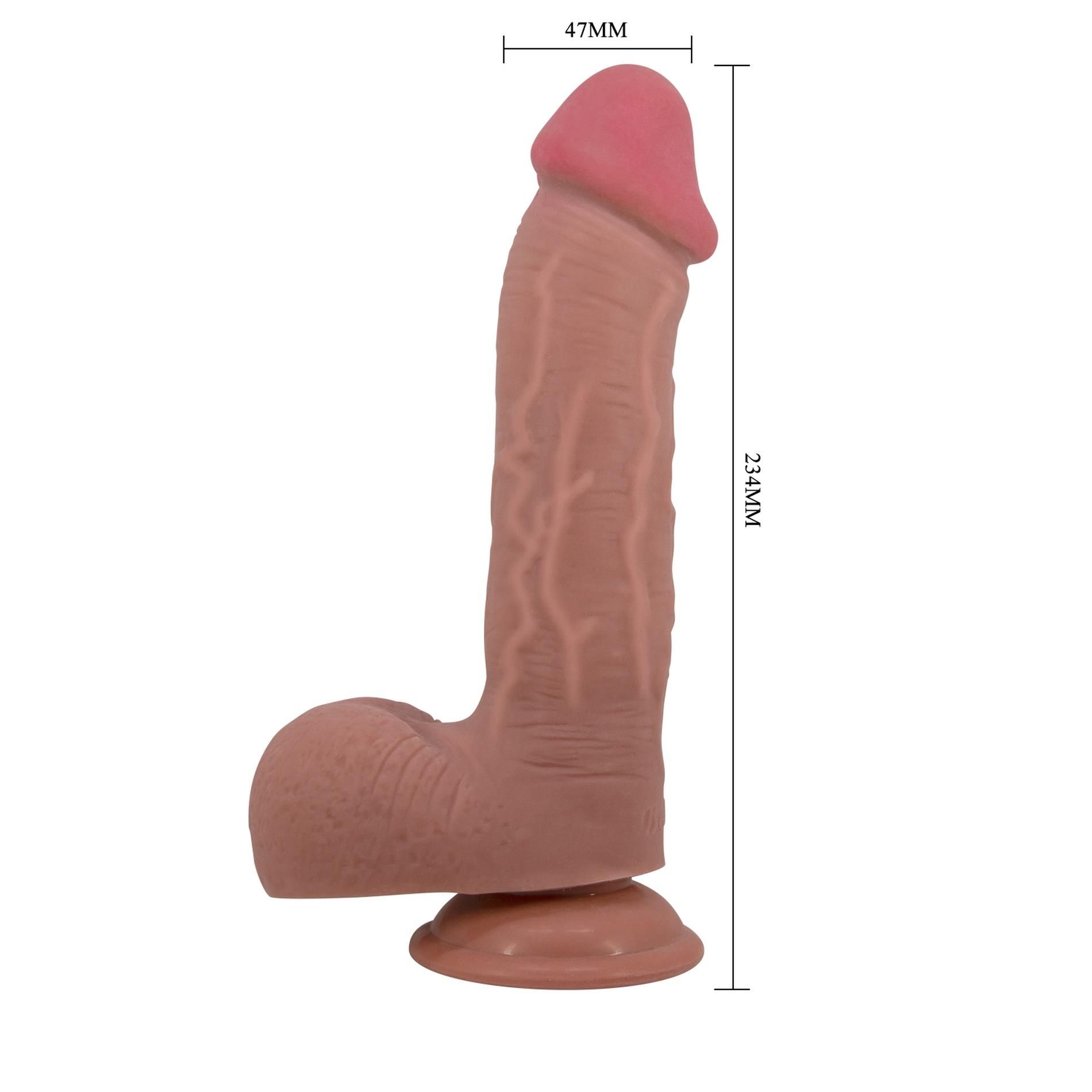 Фаллоимитатор Pretty Love Sliding Skin 9.2'', 23.4 см (коричневый)