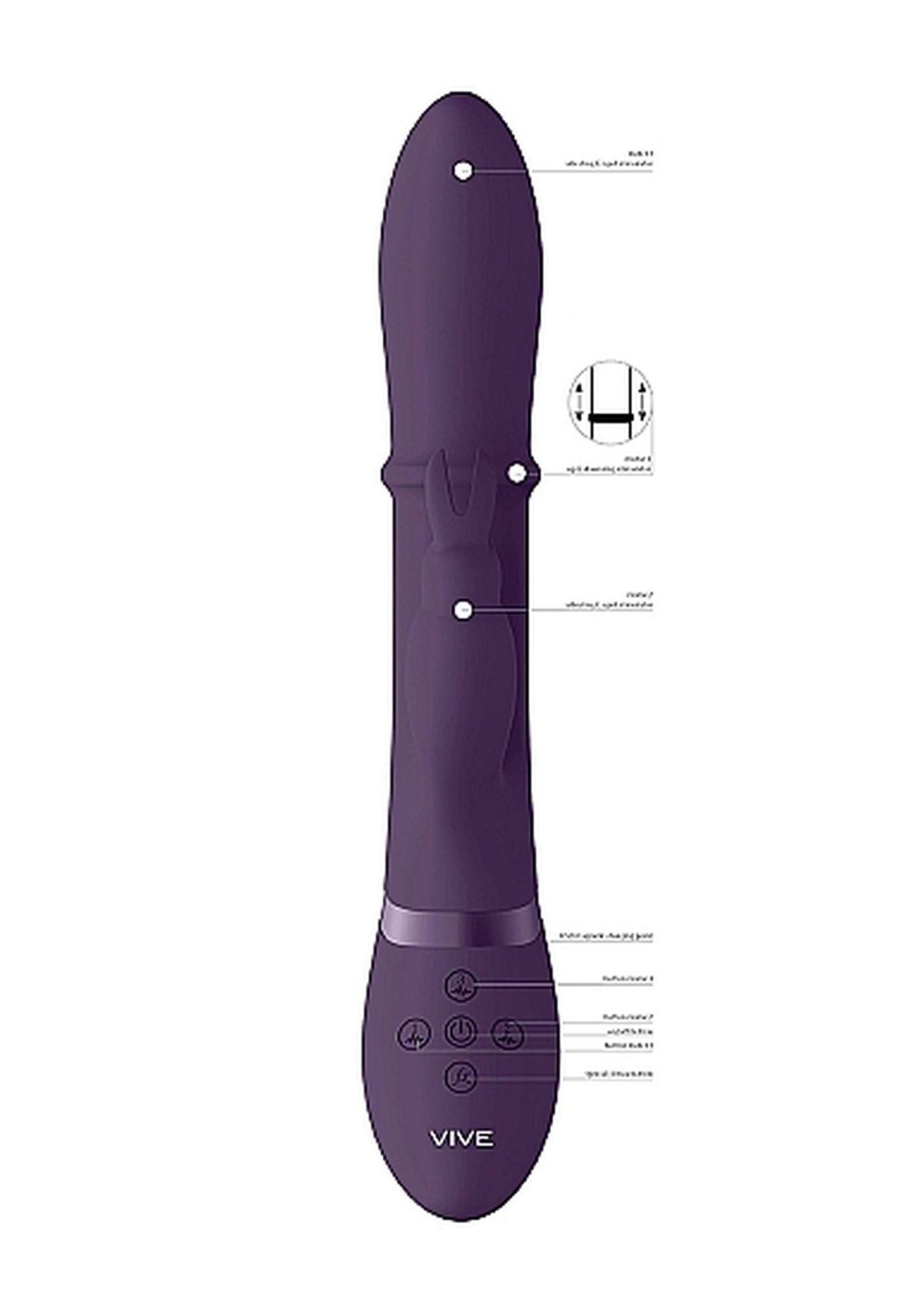 Вибратор-кролик ShotsToys Halo, 24.5 см (фиолетовый)