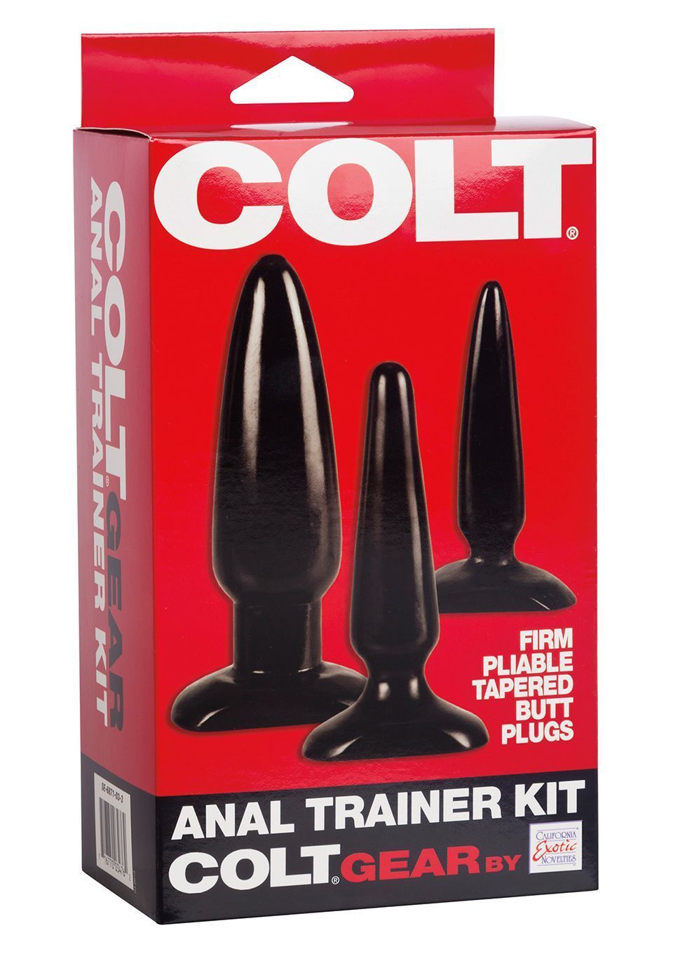 Набір анальних пробок Colt Anal Trainer Kit, 3 шт (чорний)