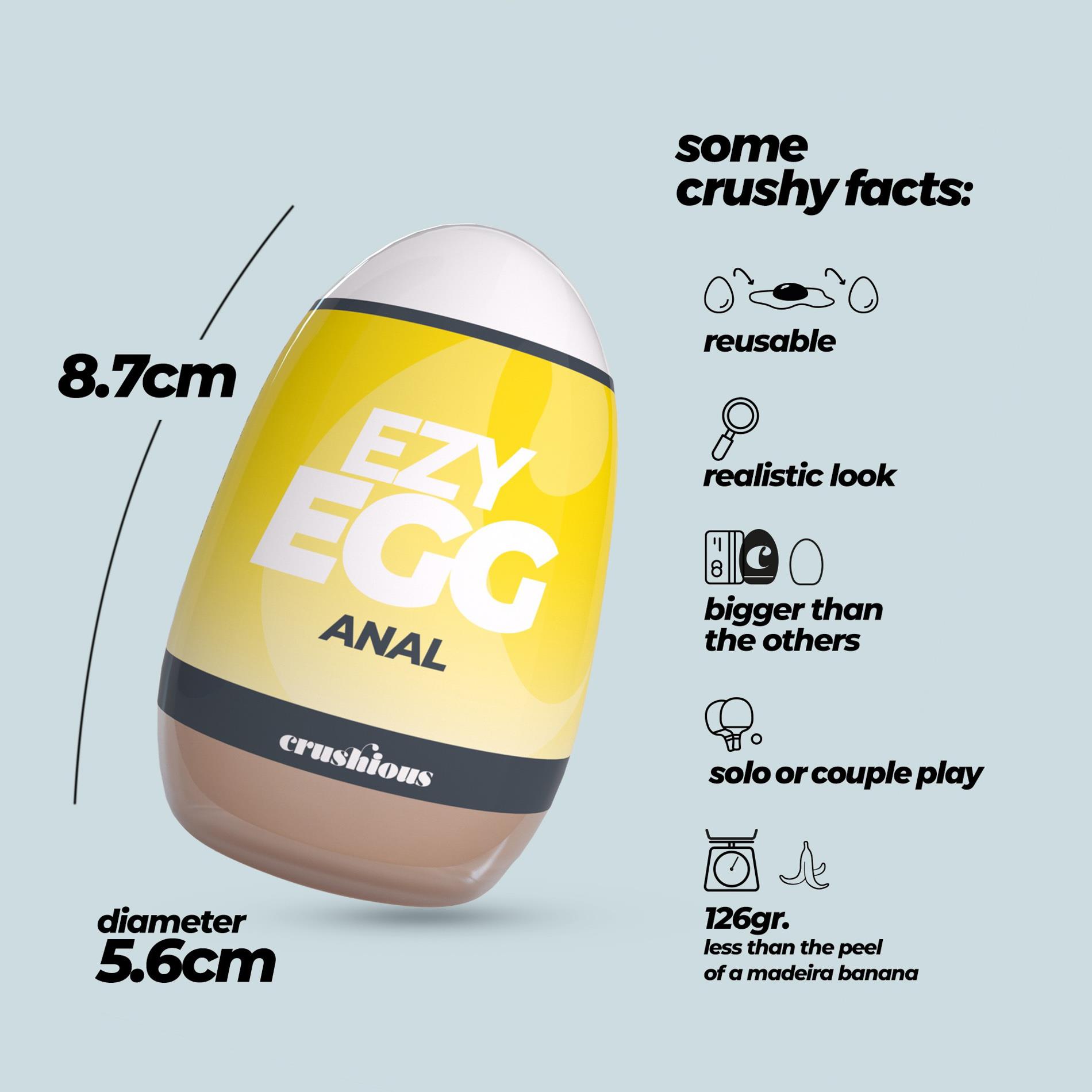 Мастурбатор Crushious Ezy Eggs Anal (телесный)