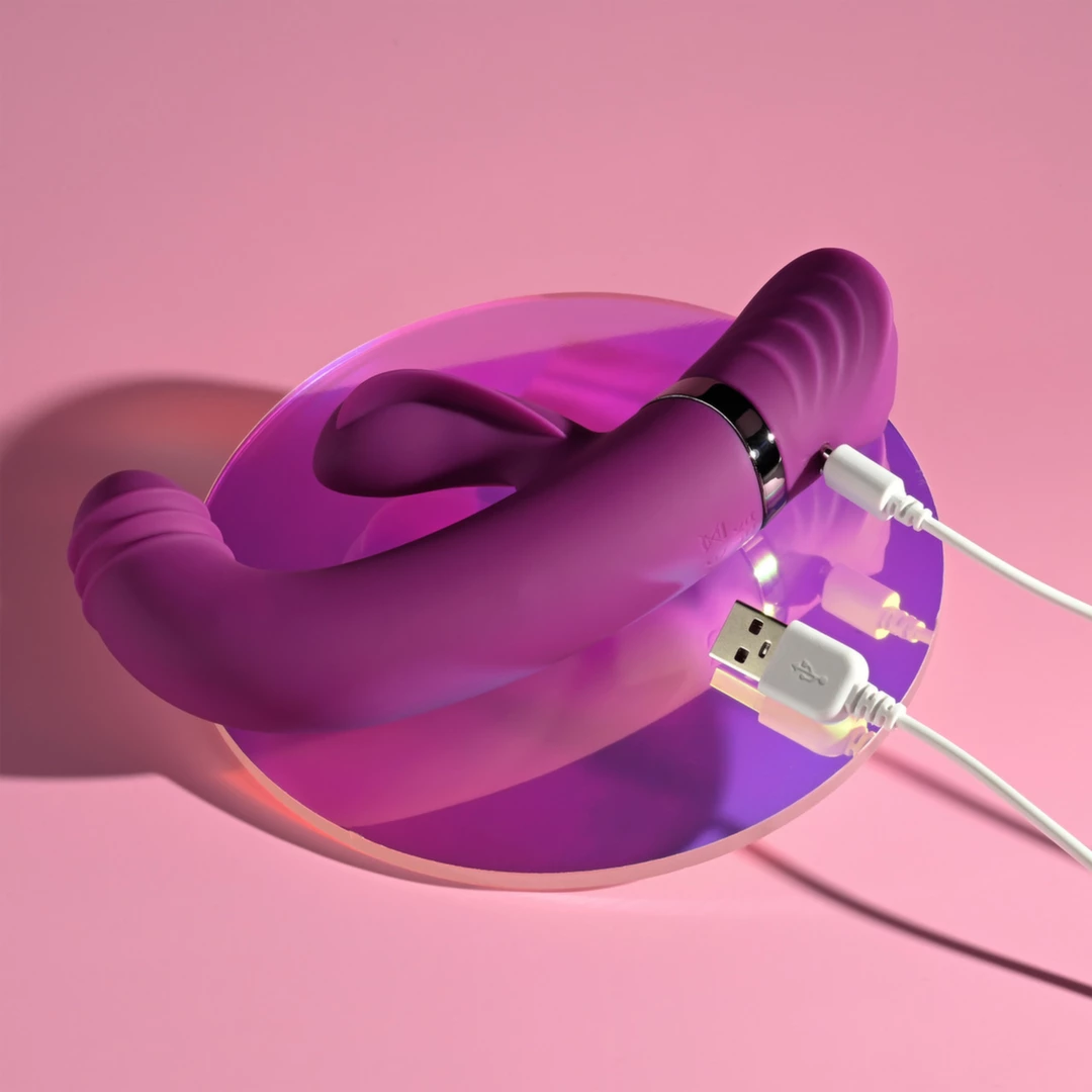 Вибратор Playboy Pleasure Tap That, 16.5 см (фиолетовый)