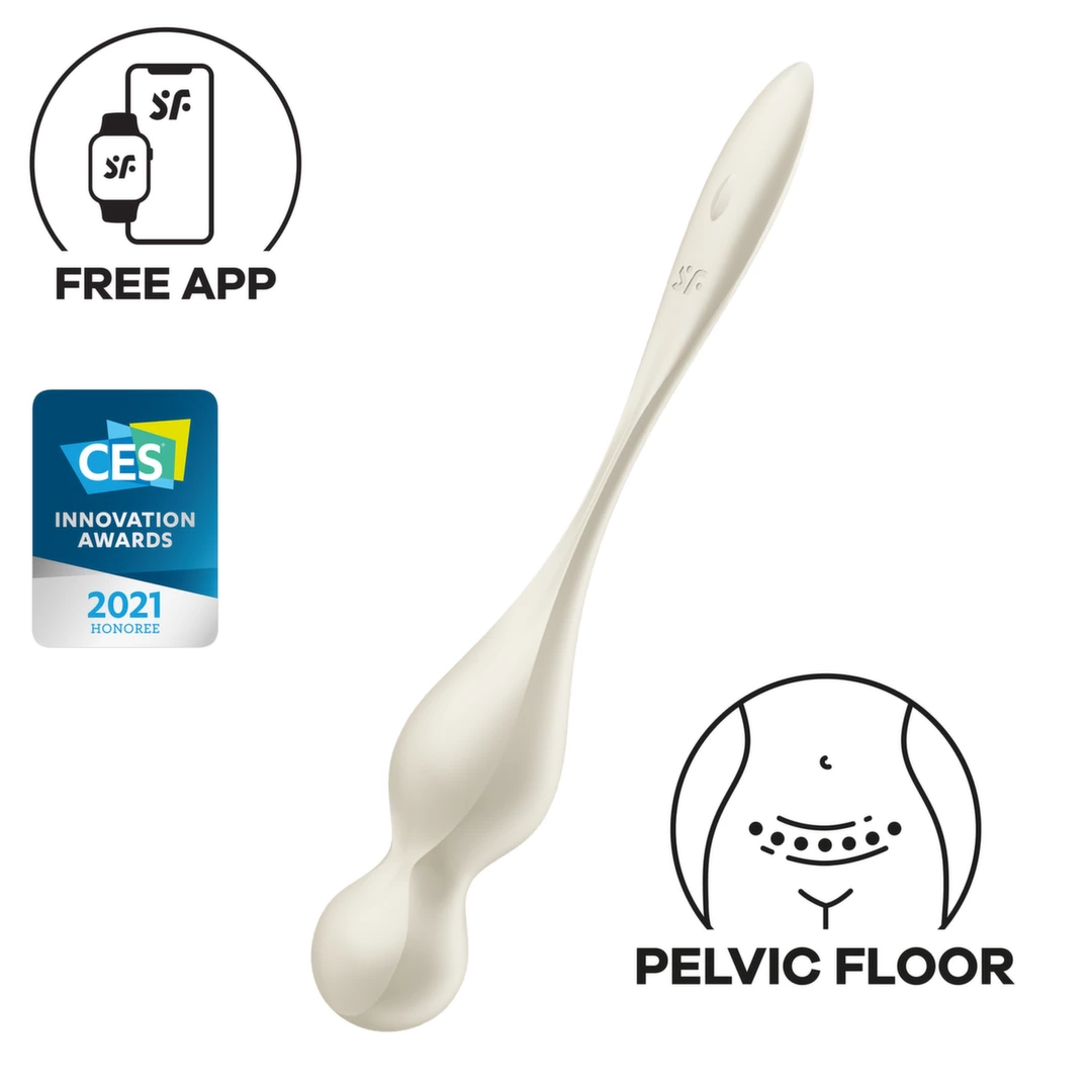 Вагинальные шарики Satisfyer Love Birds 1, 22.2 см (белый)
