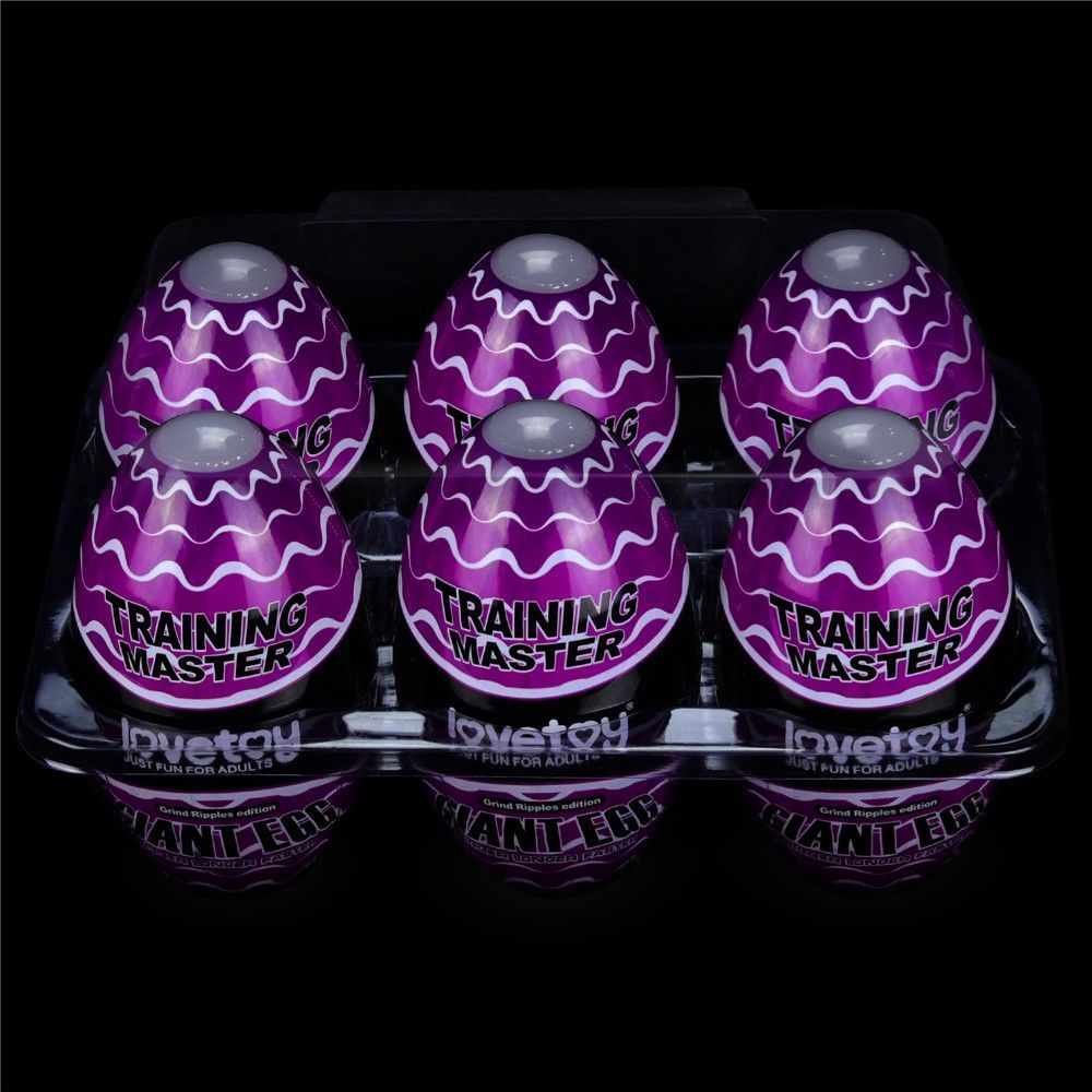 Мастурбатор яйцо LoveToy Giant Egg Grind Ripples Edition (прозрачный)