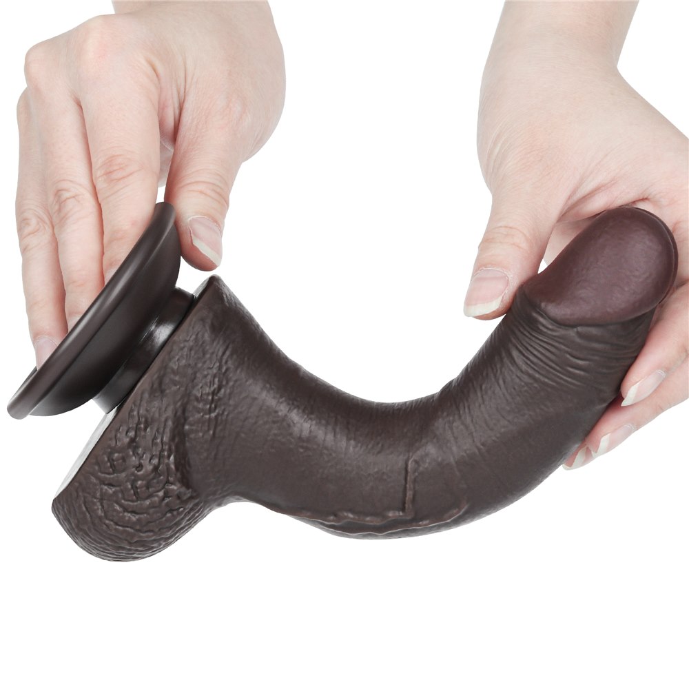 Фаллоимитатор Sliding-Skin Dual Layer Dong 7.5'', 19.5 см (черный)