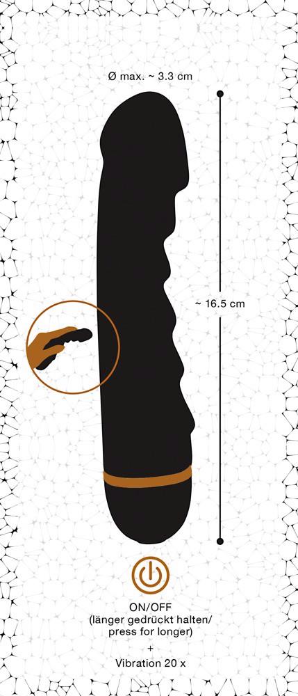 Вібратор You2Toys Bendy Ripple, 16,5 см (чорний)