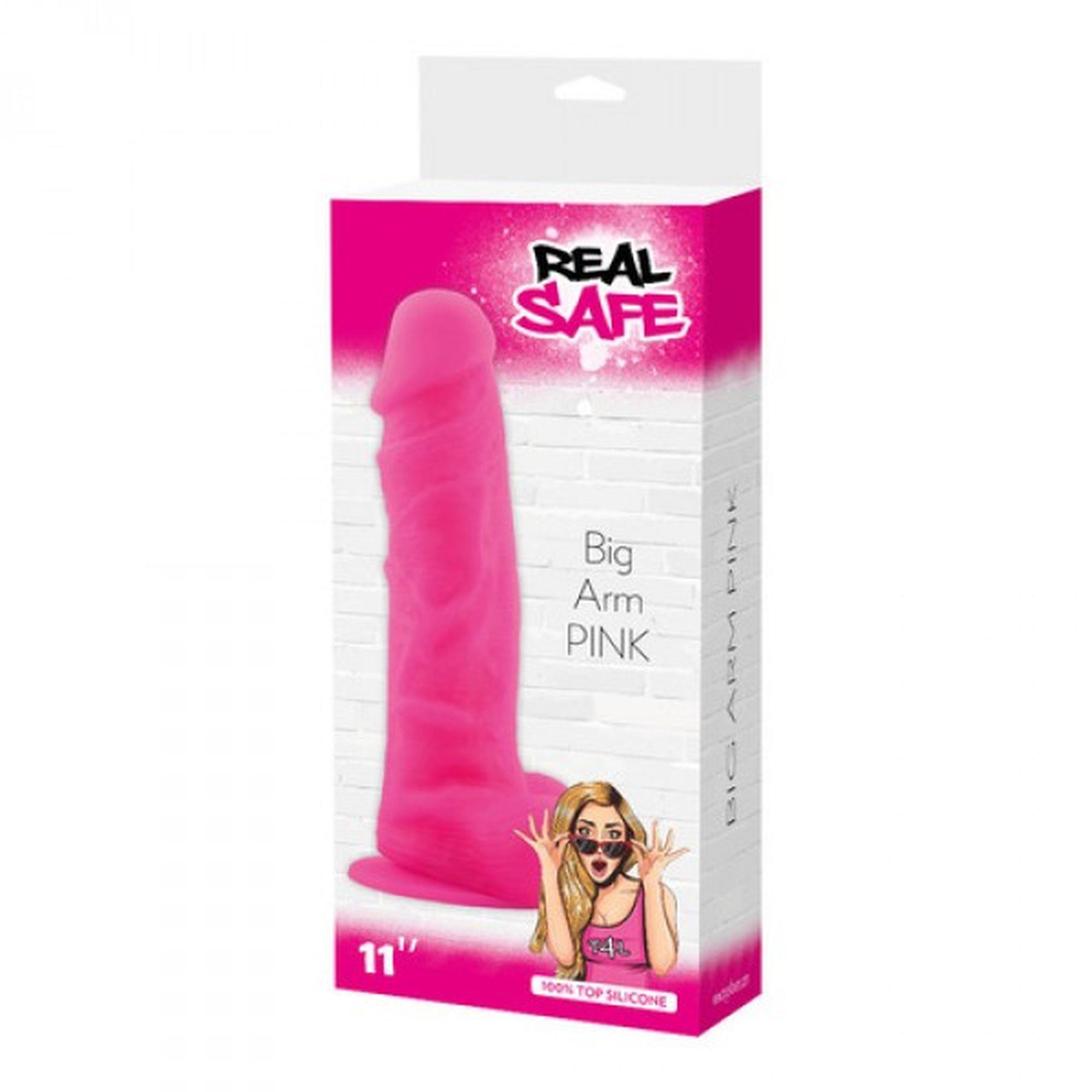 Dildo Real Safe Big Arm, 27.5 cm (różowy)