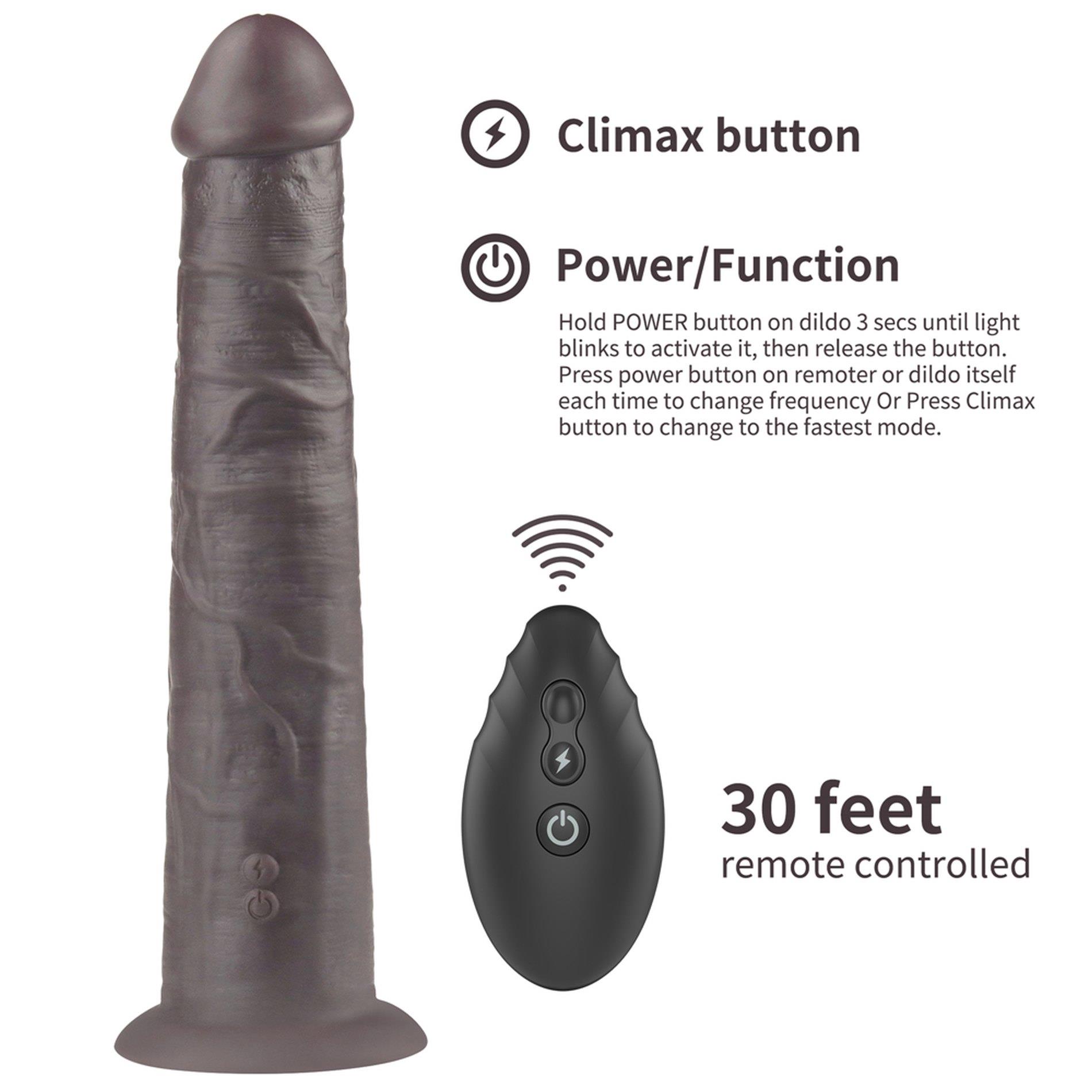 Вибратор Lovetoy Dual-Layered Silicone Nature Cock 10'', 25.3 см (черный)