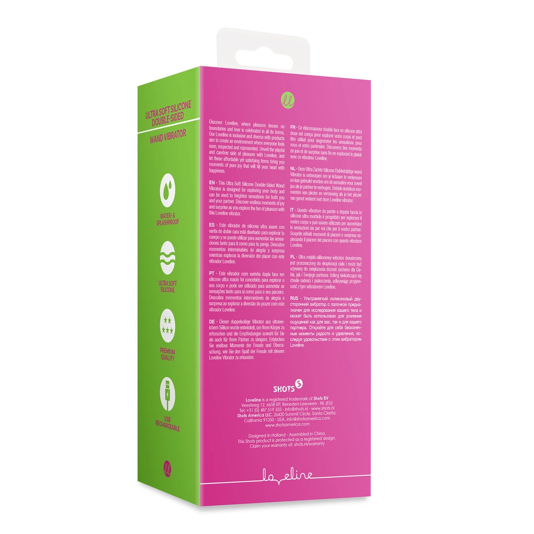 Вибратор Loveline Prestone, 19 см (розовый)