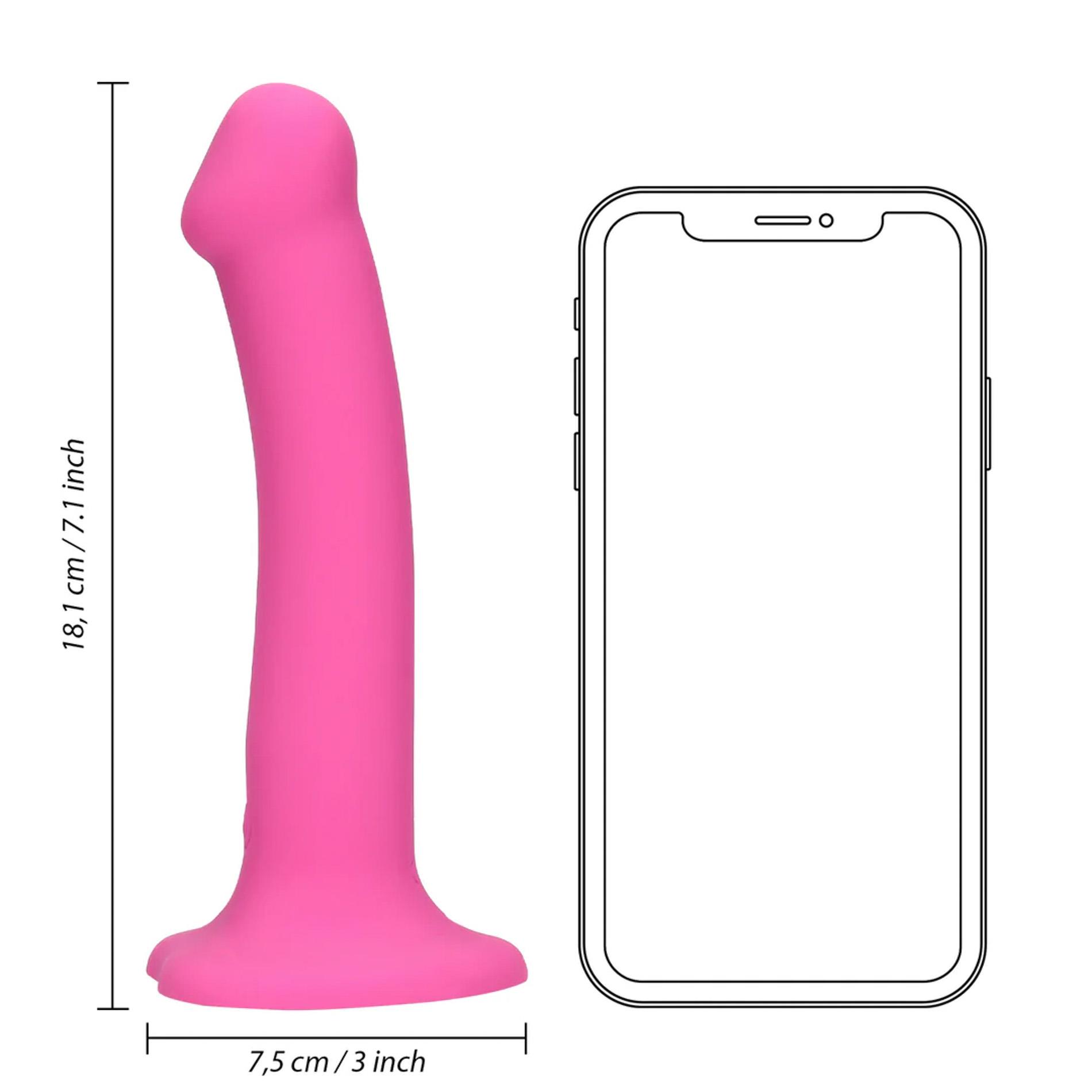 Фаллоимитатор Loveline Non-Phallic, 18.1 см (розовый)