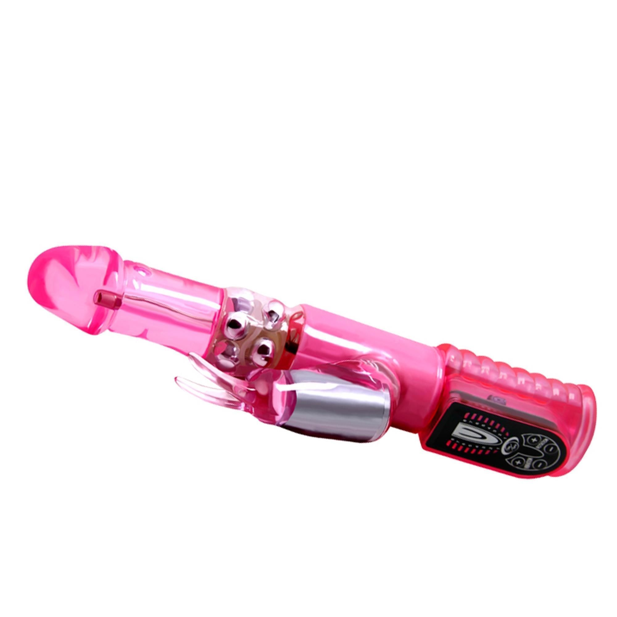 Вибратор-кролик Baile Pleasurizer Legend, 25.5 см (розовый)