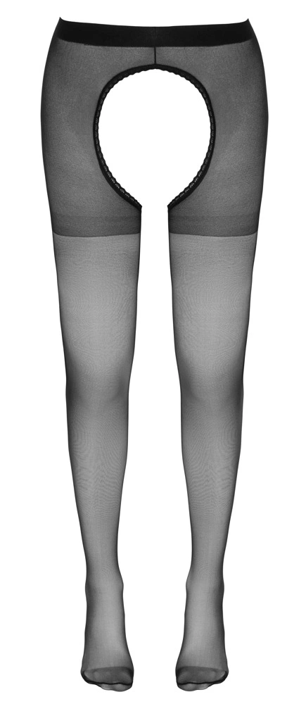 Колготки Cottelli Collection Strumpfhose Ouvert Crotchless Tights, L/XL (черный)