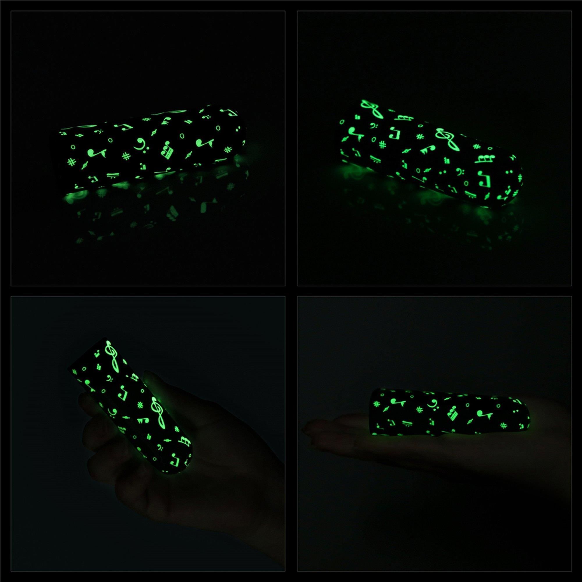 Вібратор для клітора LoveToy Music Massager Glow In The Dark, 8,5 см (чорний)