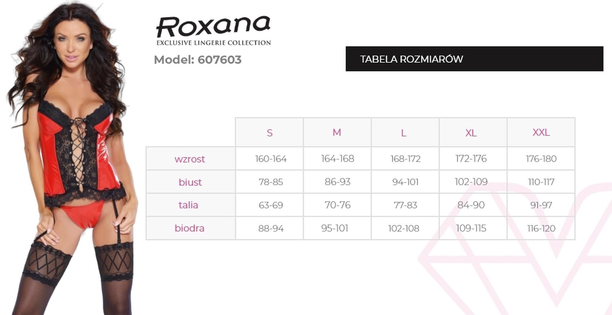 Сексуальный комплект Roxana 6077, S (красный с черным)