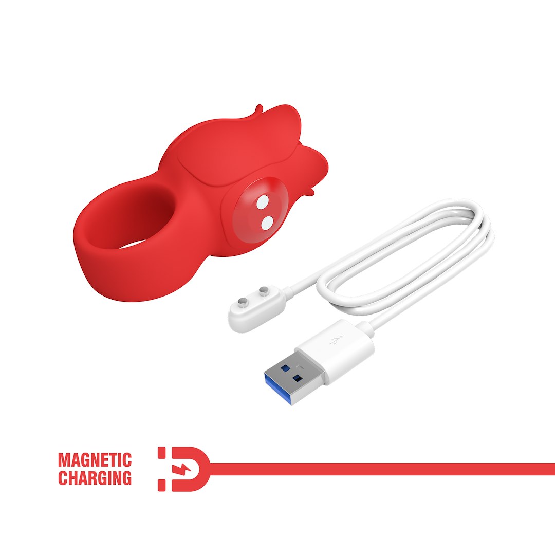 Wibrator na palec Pretty Love Jae, 6.2 cm (czerwony)