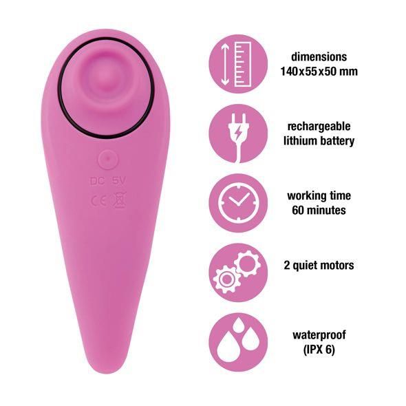 Вибратор с пульсацией FeelzToys FemmeGasm, 14 см (розовый)