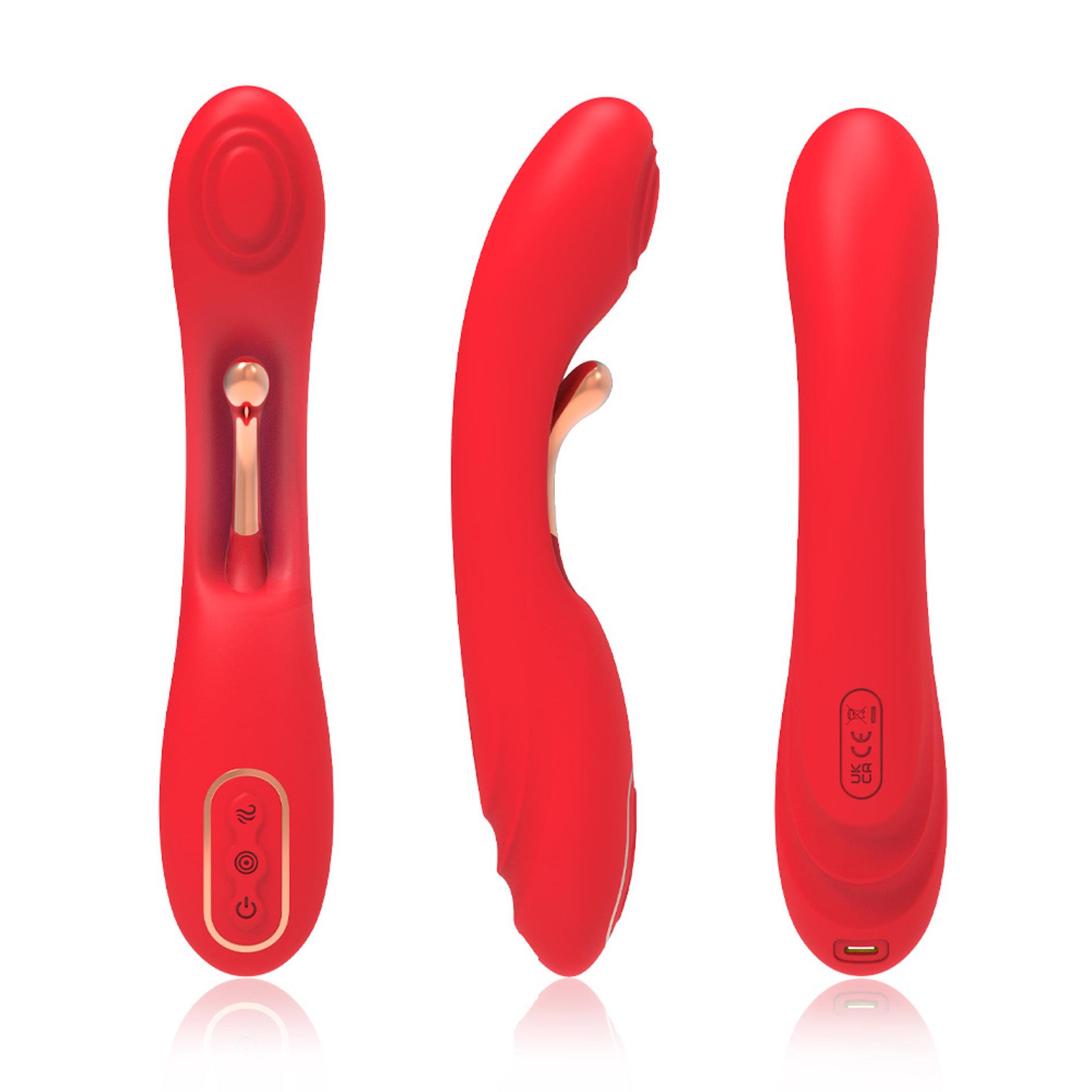 Вибратор B - Series Joy Fishhook Red Dual, 23.4 см (красный)
