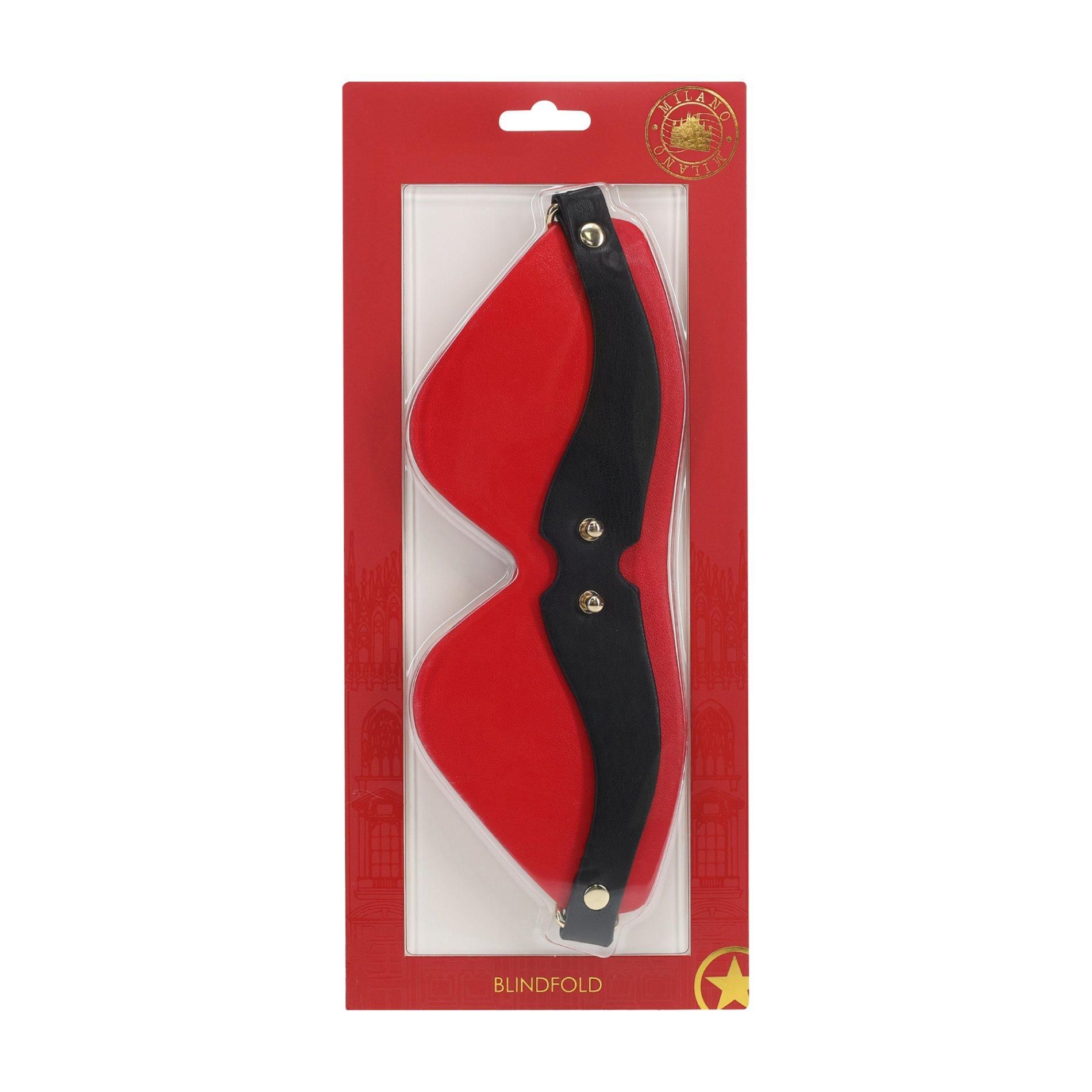 Маска на глаза Ouch! Milan Collection (красный с черным)