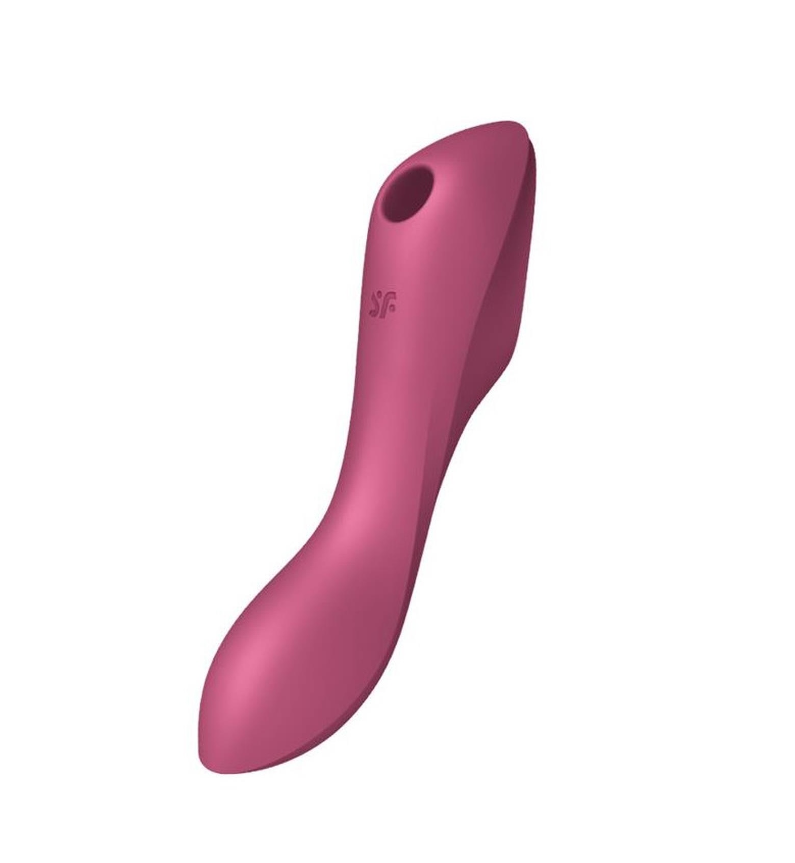 Bezdotykowy stymulator łechtaczki z wibracjami Satisfyer Curvy Trinity 3 (czerwony)