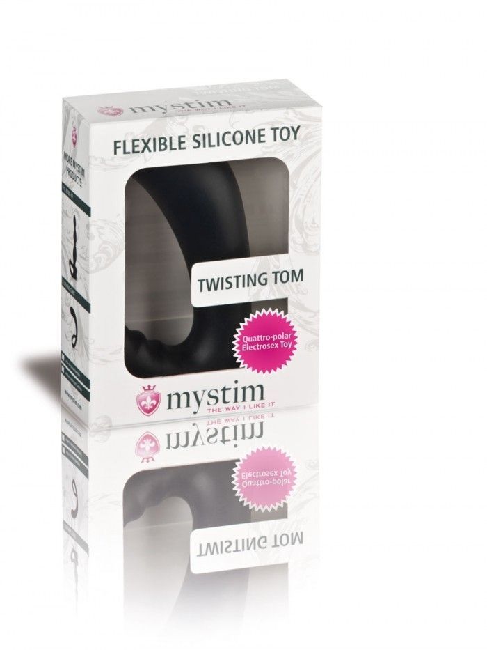 Стимулятор простаты Mystim Twisting Tom, 13 см (черный)