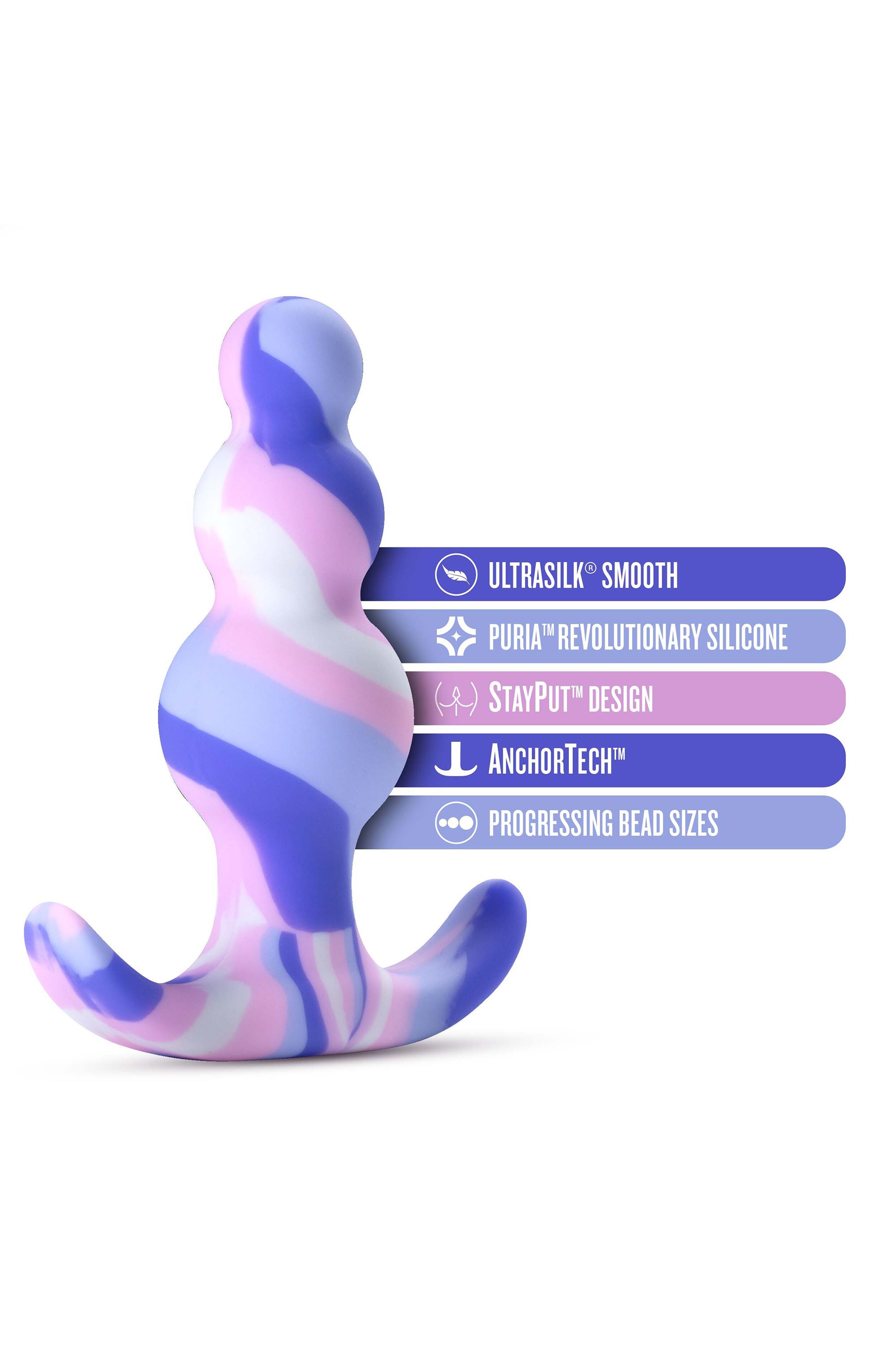 Korek analny Blush Avant Twilight, 7,6 cm (niebieski)