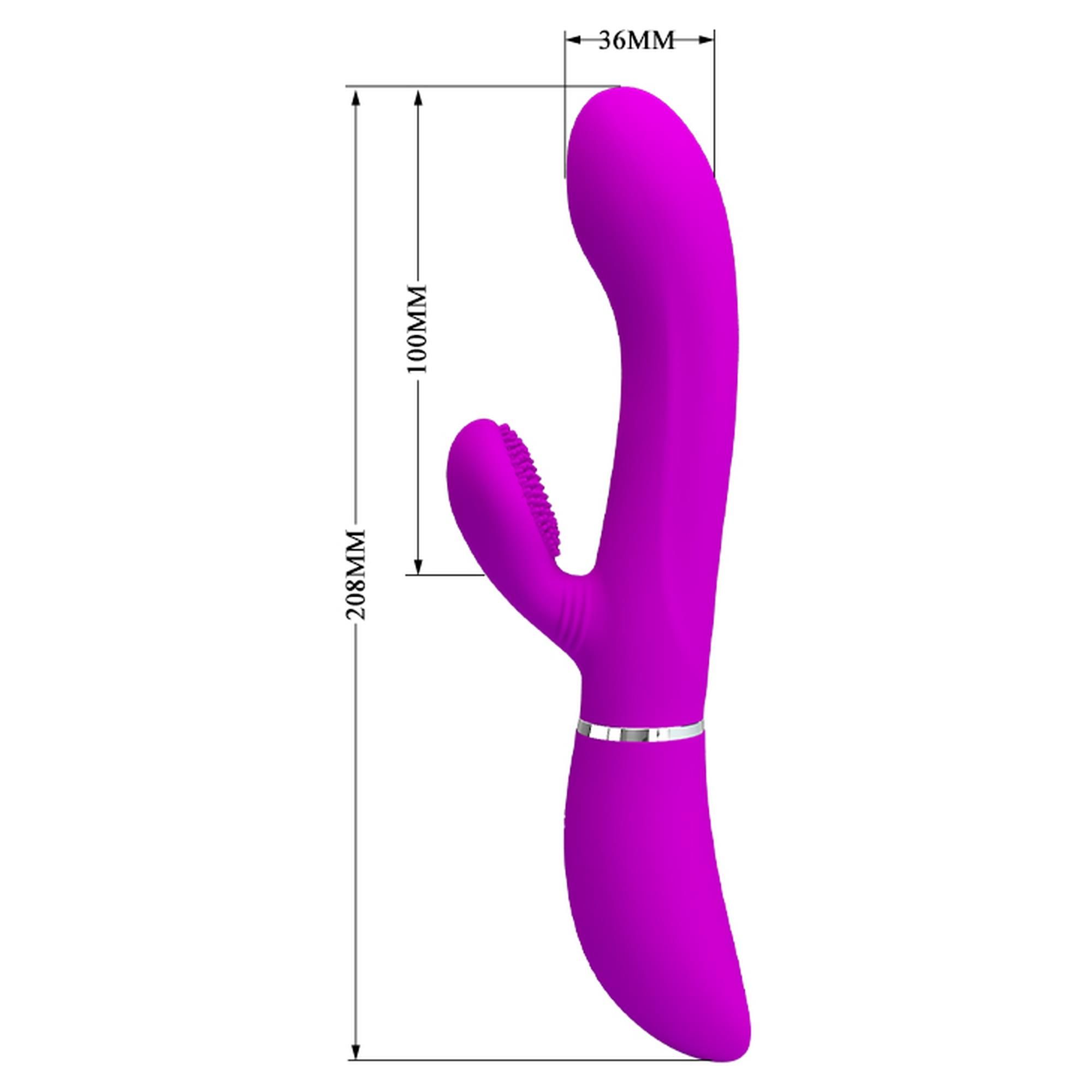 Вибратор-кролик Pretty Love Clitoris Vibrator, 20,8 см (фиолетовый)