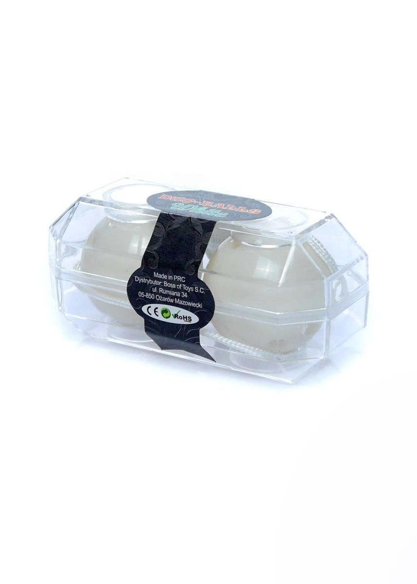 Вагинальные шарики Boss Series Duo Balls, 21 см (белый)