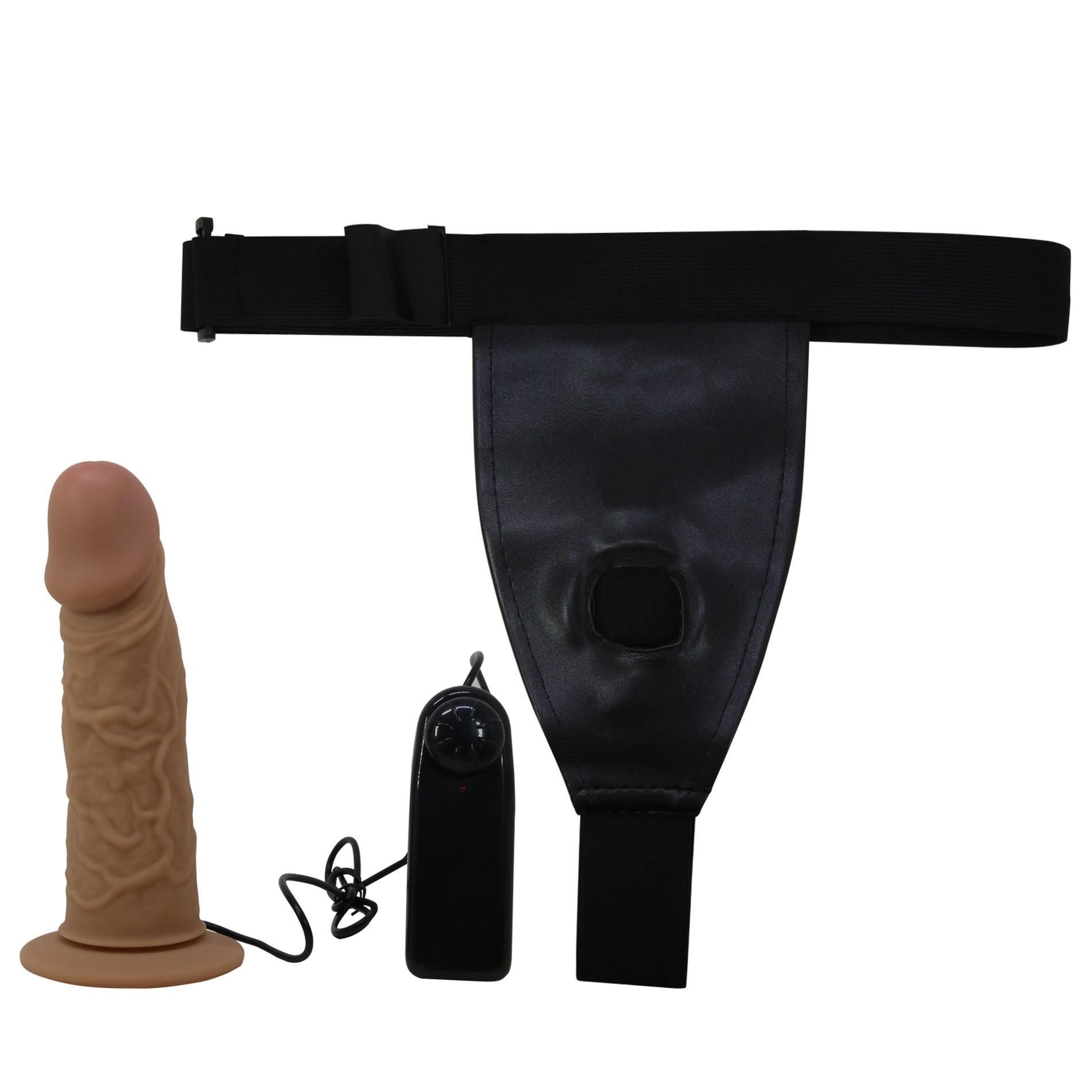 Страпон Pretty Love Harness Briefs Draven 6,8'', 17.5 см (телесный)