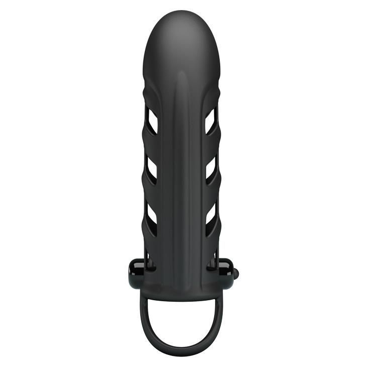 Насадка на пенис с вибрацией Pretty Love Penis Sleeve II, 15,8 см (черный)