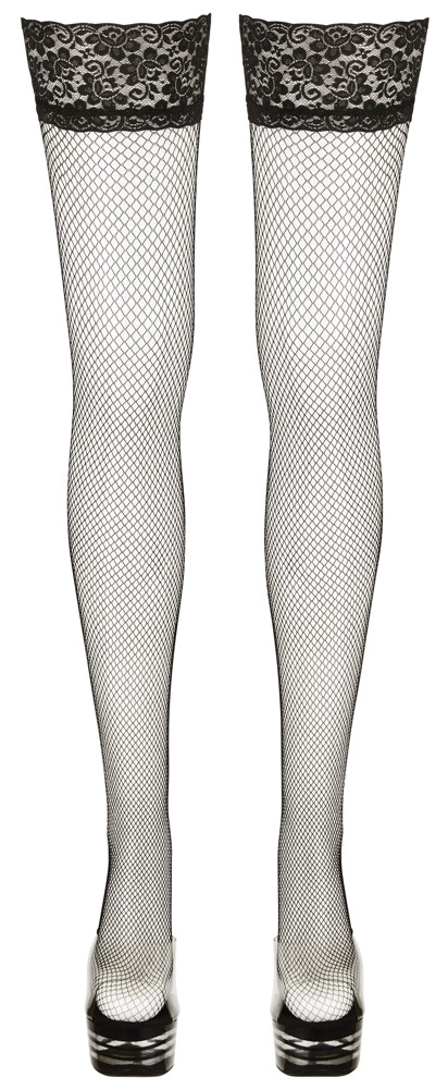 Чулки Cottelli Legwear Hold-up Net, 4 (черный)