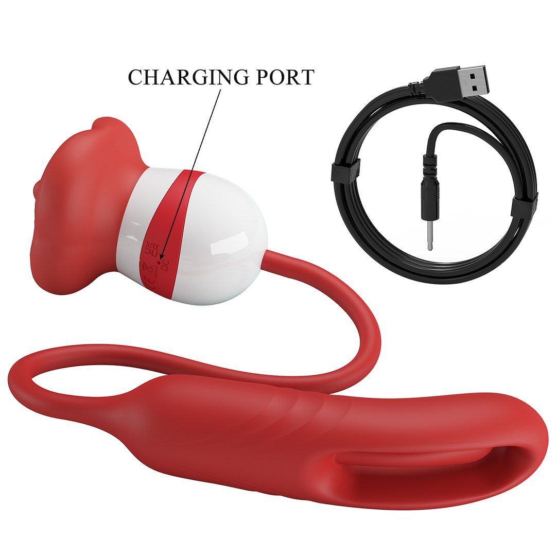 Вибромассажер Pretty Love Romance Alyss (красный-белый)