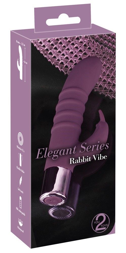 Вибратор-кролик Elegant Series Rabbit Vibe, 16 см (фиолетовый)