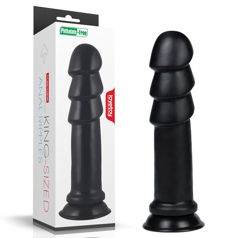 Фаллоимитатор King Sized Anal Ripples, 28.5 см (черный)