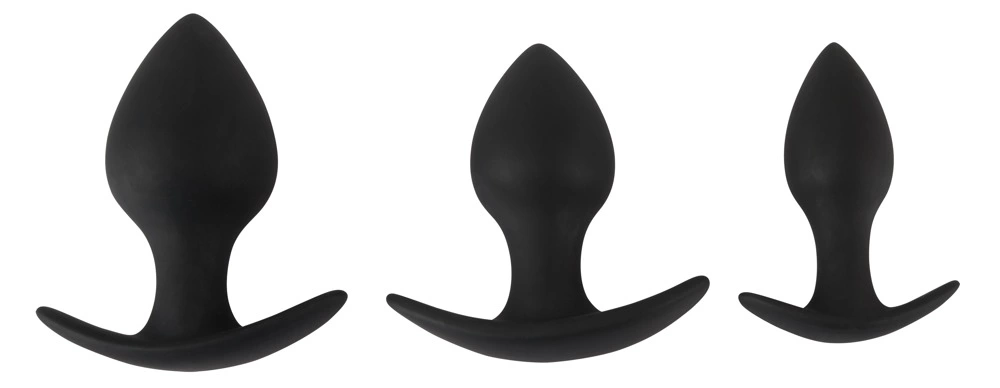 Zestaw korków analnych Black Velvets Anal Trainer Set, 3 szt (czarny)