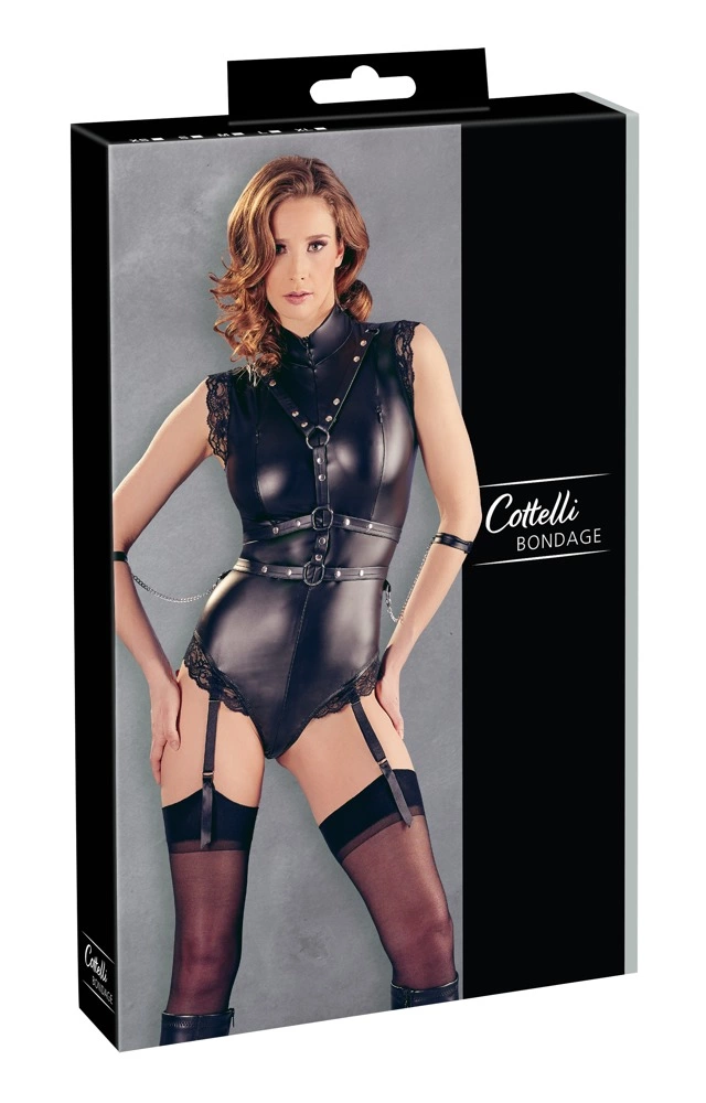 Боди Cottelli Bondage Matte, L (черный)