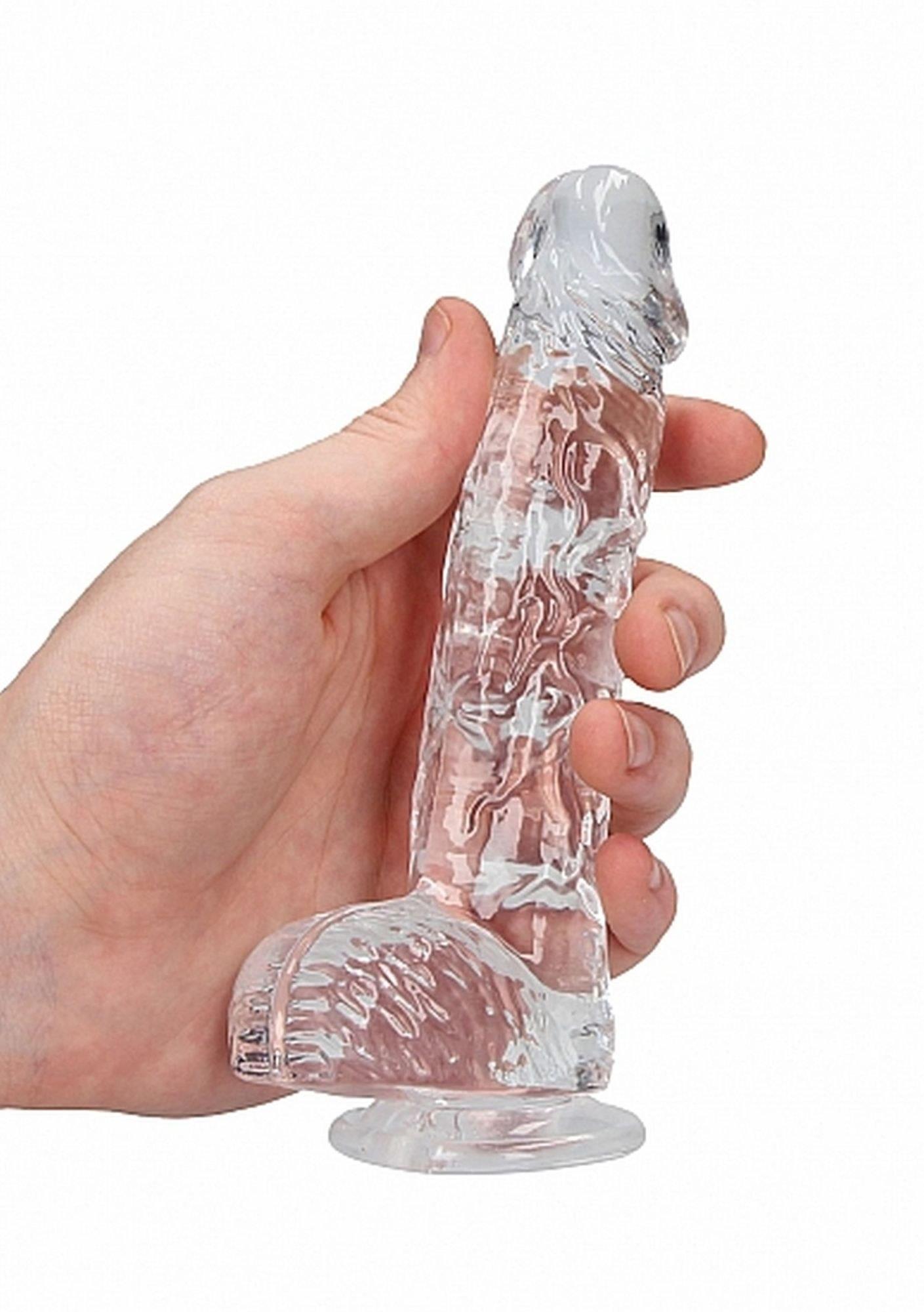 Фаллоимитатор RealRock Crystal Clear 6”, 17 см (прозрачный)