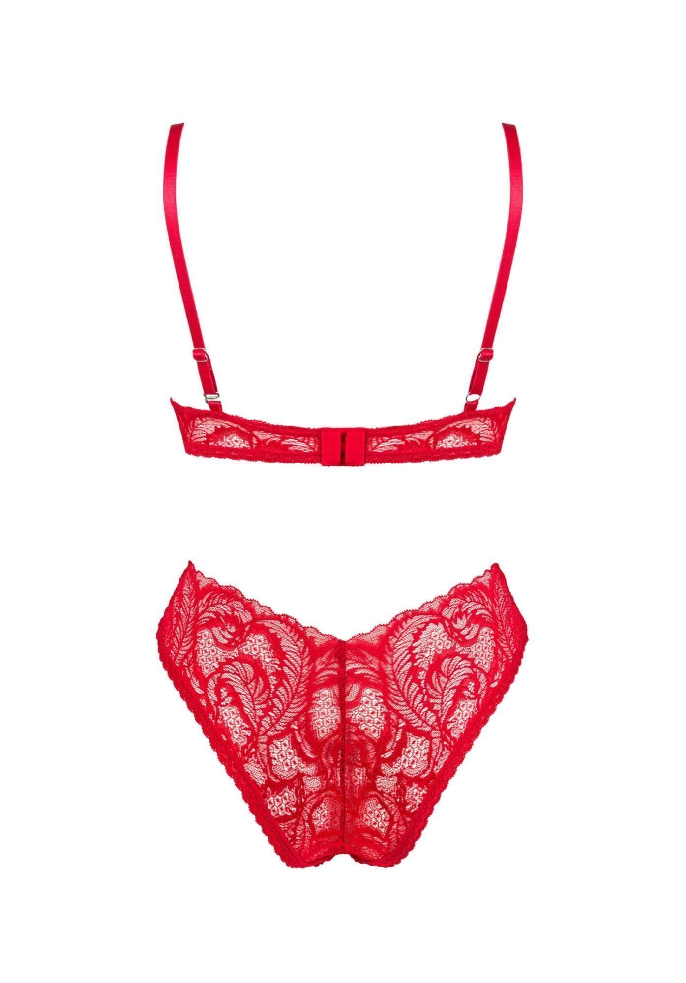 Комплект белья Obsessive Atenica, XS/S (красный)