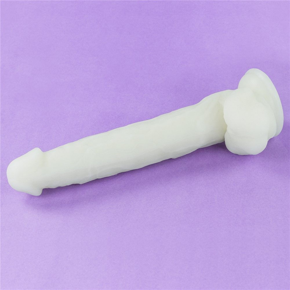 Неоновый фаллоимитатор LoveToy Lumino Play, 26,9 см (голубой)