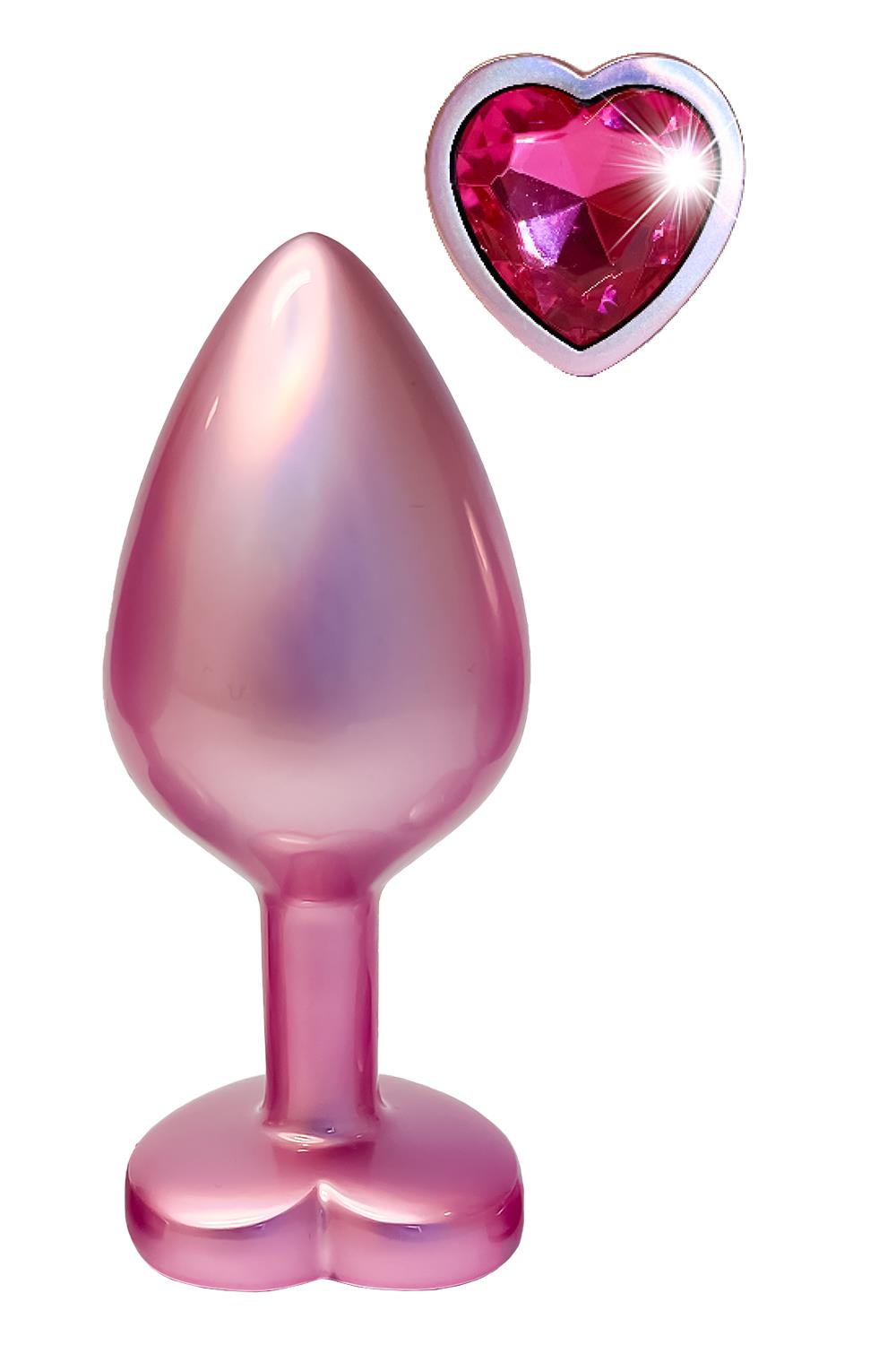 Korek analny Gleaming Love Pearl Pink Plug M, 8.3 cm (różowy)