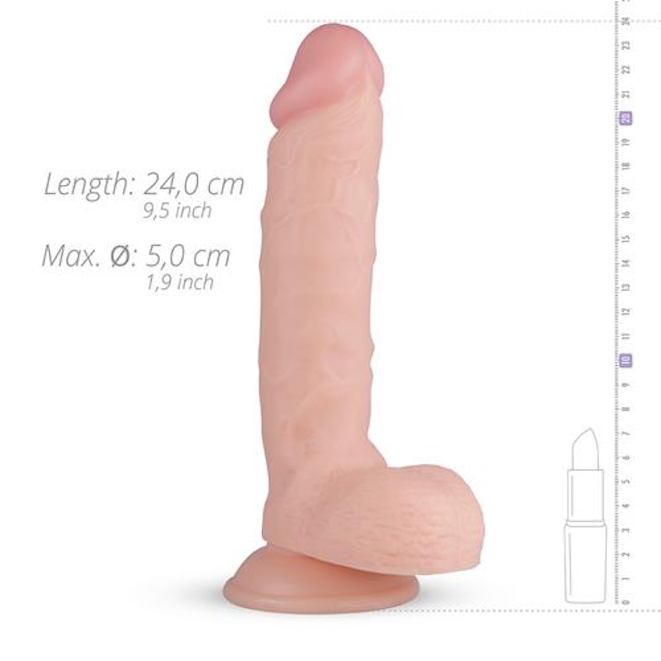Фаллоимитатор EasyToys Glynn, 24 см (телесный)