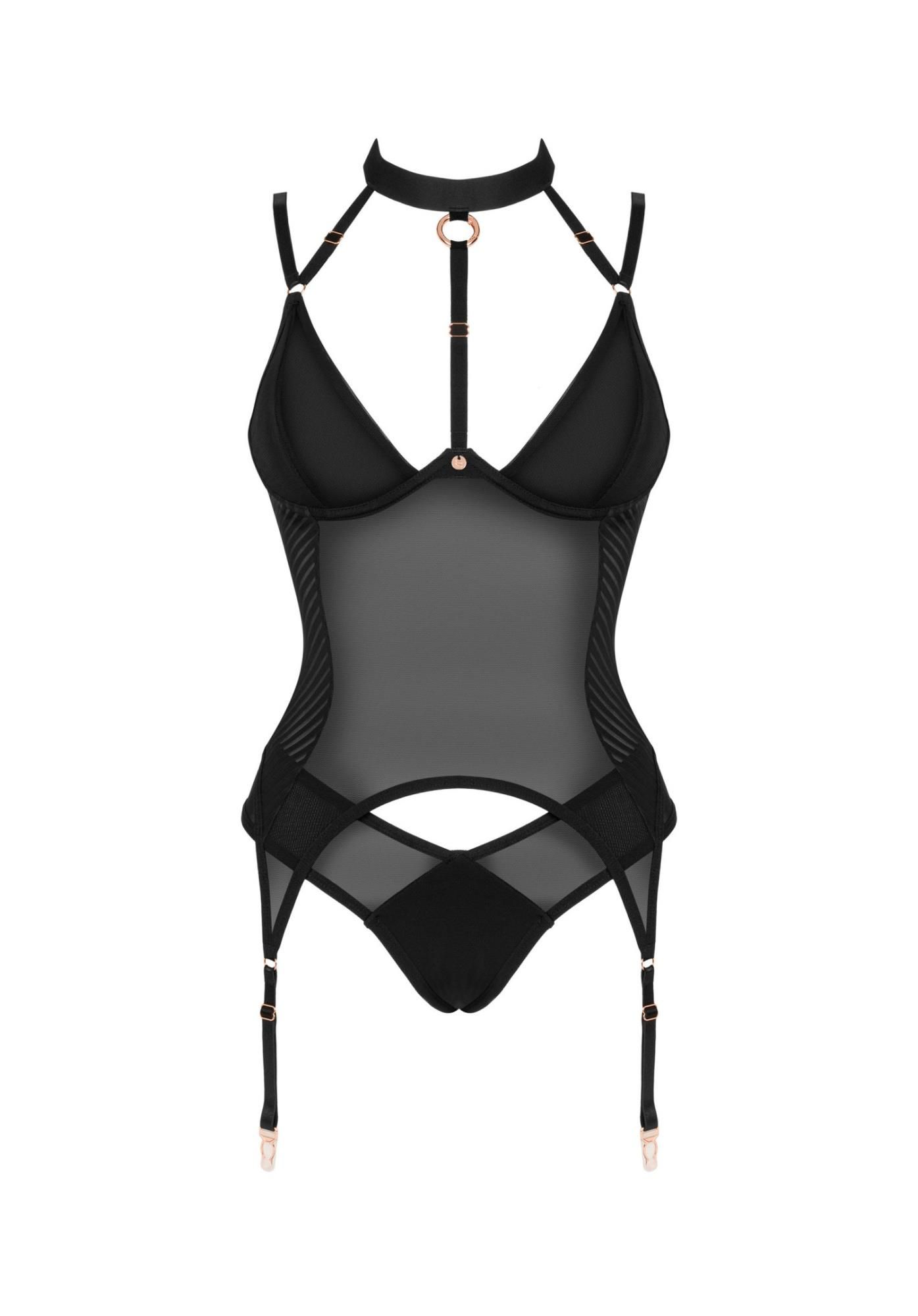 Корсет Obsessive Lingerie-Brasica, M/L (черный)