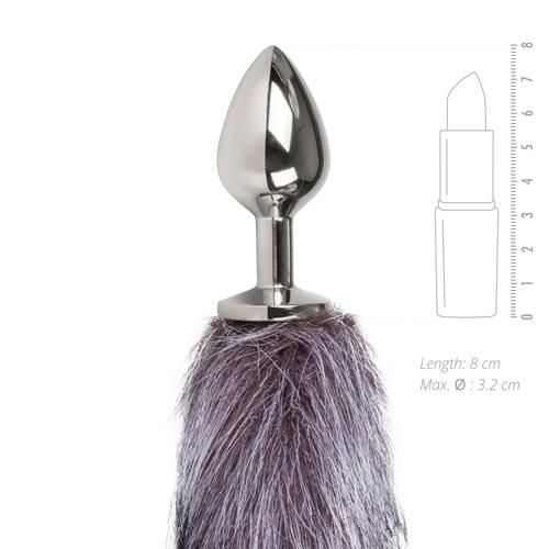 Korek analny EasyToys Lisi Ogon, 45 cm (czarny)