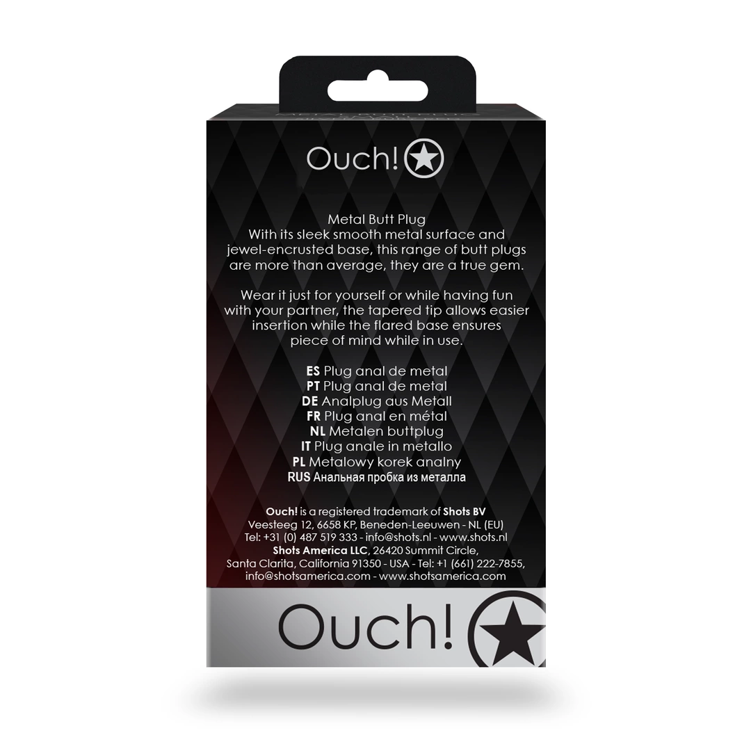 Korek analny Ouch! M, 7.1 cm (zielony)