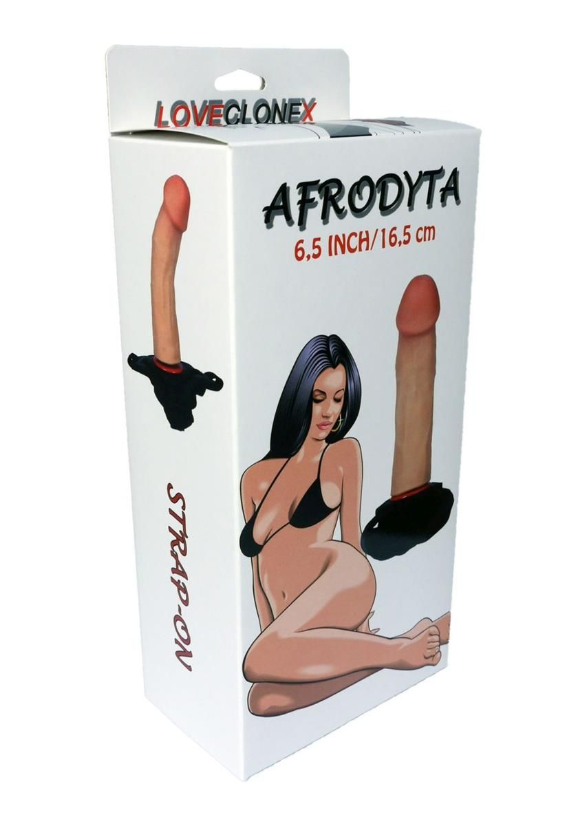 Страпон B - Series Real Proteza-Afrodyta Strap On-Loveclonex 6,5", 16 см (тілесний)