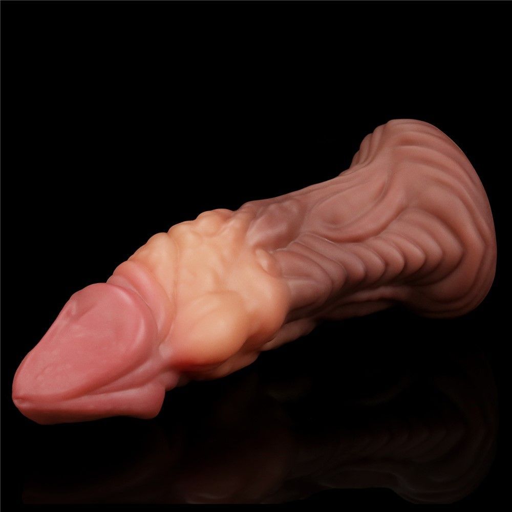 Фаллоимитатор Dual-Layered Silicone Nature Cock 7.0'', 18 см (коричневый)
