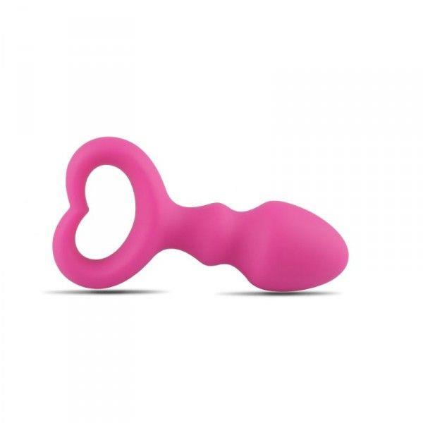 Анальна пробка Toyz4lovers Heart Clip Tip, 9 см (рожевий)