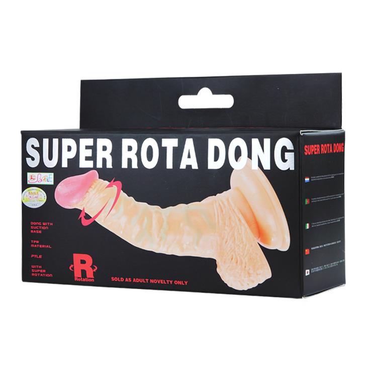 Вибратор Baile Super Rota Dong R, 19 см (телесный)