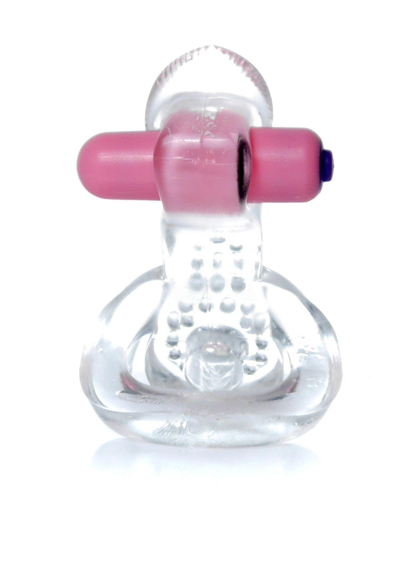 Віброкільце B - Series EasyLove Tongue Vibro CockRing, 9.5 см (прозорий)